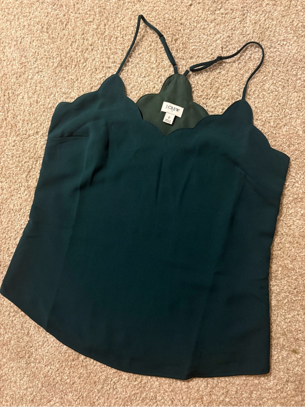 J Crew scalloped top